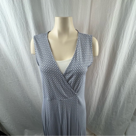 Weekend Max Mara Echi mosaic-print maxi dress in blue and white L - Picture 9 of 13
